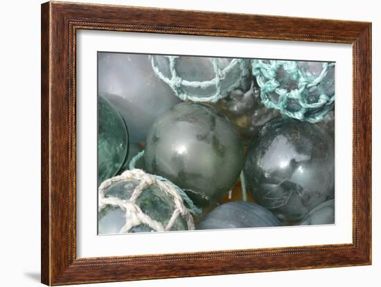 USA, Alaska, Ketchikan, Antique Japanese Glass Fishing Floats-Savanah Stewart-Framed Photographic Print