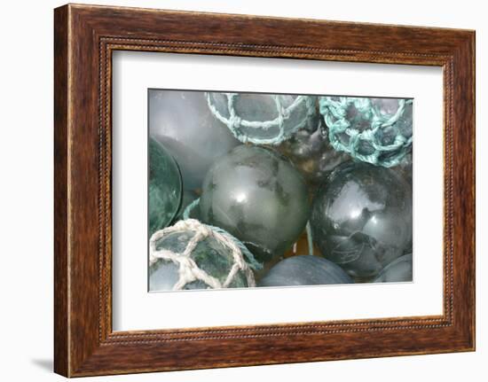 USA, Alaska, Ketchikan, Antique Japanese Glass Fishing Floats-Savanah Stewart-Framed Photographic Print