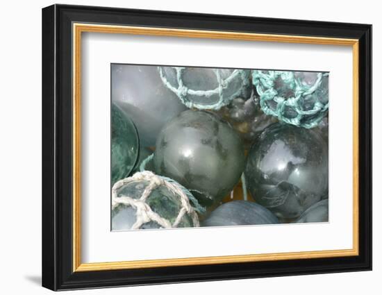 USA, Alaska, Ketchikan, Antique Japanese Glass Fishing Floats-Savanah Stewart-Framed Photographic Print