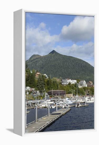 USA, Alaska, Ketchikan, Downtown Cruise Ship Docks-Savanah Stewart-Framed Premier Image Canvas