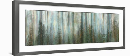 USA, Alaska, Misty Fiords National Monument. Panoramic collage of paint-splattered curtain.-Jaynes Gallery-Framed Photographic Print