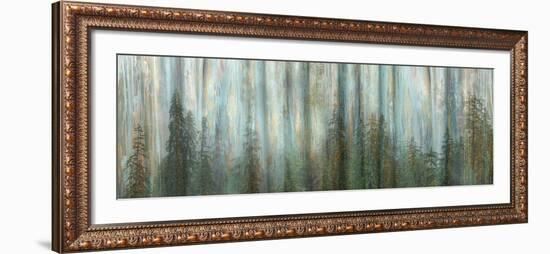 USA, Alaska, Misty Fiords National Monument. Panoramic collage of paint-splattered curtain.-Jaynes Gallery-Framed Photographic Print