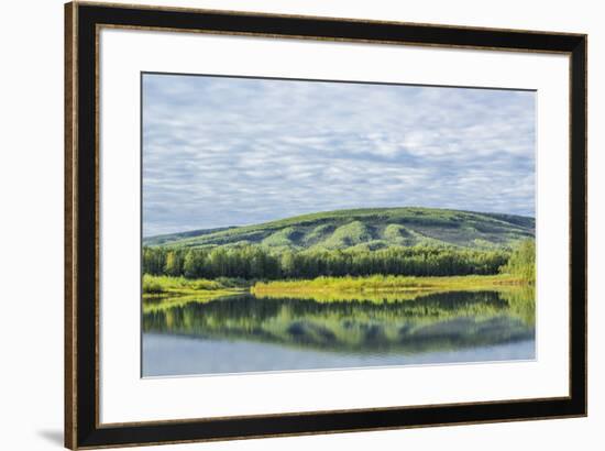 USA, Alaska, Olnes Pond. Landscape with pond reflection.-Jaynes Gallery-Framed Premium Photographic Print