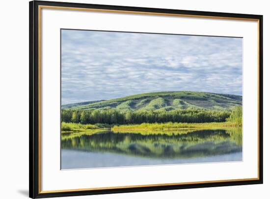 USA, Alaska, Olnes Pond. Landscape with pond reflection.-Jaynes Gallery-Framed Premium Photographic Print