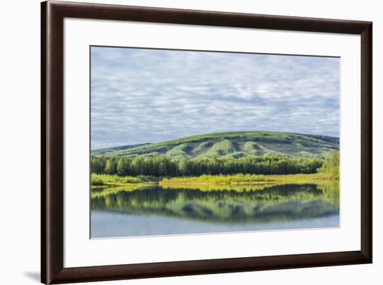 USA, Alaska, Olnes Pond. Landscape with pond reflection.-Jaynes Gallery-Framed Premium Photographic Print