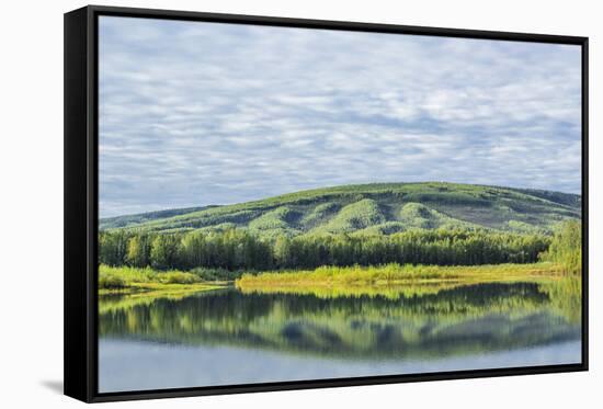 USA, Alaska, Olnes Pond. Landscape with pond reflection.-Jaynes Gallery-Framed Premier Image Canvas