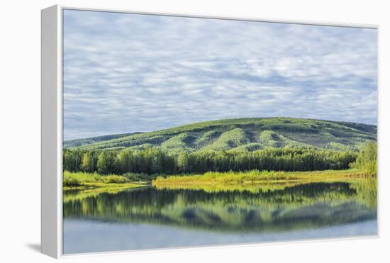 USA, Alaska, Olnes Pond. Landscape with pond reflection.-Jaynes Gallery-Framed Premier Image Canvas