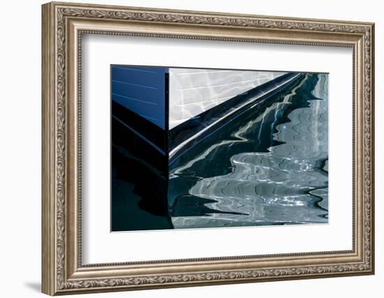 USA, Alaska. Reflection of Boat Bow in Water-Jaynes Gallery-Framed Photographic Print