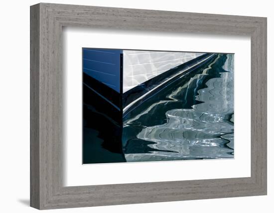 USA, Alaska. Reflection of Boat Bow in Water-Jaynes Gallery-Framed Photographic Print