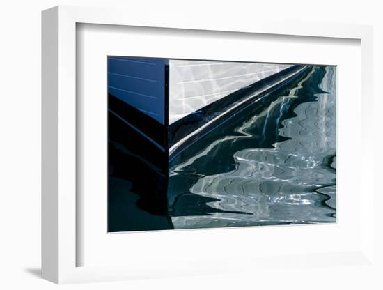 USA, Alaska. Reflection of Boat Bow in Water-Jaynes Gallery-Framed Photographic Print