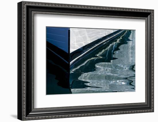 USA, Alaska. Reflection of Boat Bow in Water-Jaynes Gallery-Framed Photographic Print