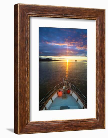 USA, Alaska. Sunset Seen from Boat at Flynn Cove-Jaynes Gallery-Framed Photographic Print