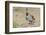 USA, Arizona, Amado. Male Gambel's Quail with Chick-Wendy Kaveney-Framed Photographic Print