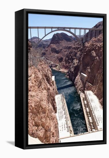 USA, Arizona and Nevada, Hoover Dam-Catharina Lux-Framed Premier Image Canvas