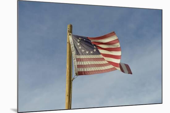 USA, Arizona. Apache Junction, Betsy Ross US flag, Apacheland Movie Ranch-Kevin Oke-Mounted Premium Photographic Print