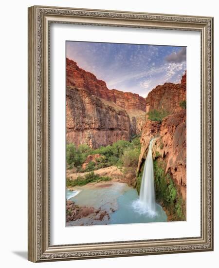 USA, Arizona, Gran Canyon, Havasu Canyon (Hualapai Reservation), Havasu Falls-Michele Falzone-Framed Photographic Print