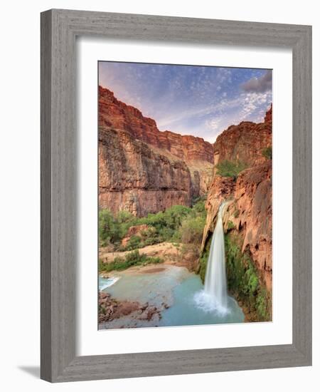 USA, Arizona, Gran Canyon, Havasu Canyon (Hualapai Reservation), Havasu Falls-Michele Falzone-Framed Photographic Print