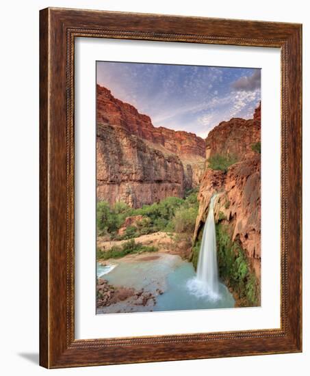 USA, Arizona, Gran Canyon, Havasu Canyon (Hualapai Reservation), Havasu Falls-Michele Falzone-Framed Photographic Print