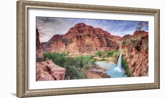 USA, Arizona, Gran Canyon, Havasu Canyon (Hualapai Reservation), Havasu Falls-Michele Falzone-Framed Photographic Print