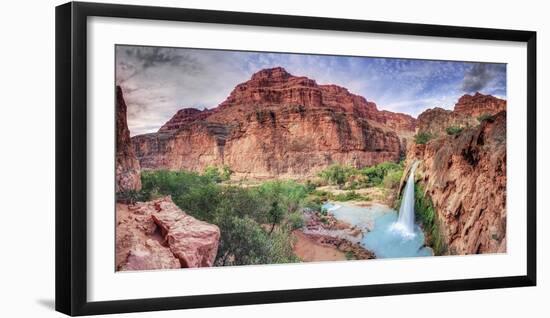 USA, Arizona, Gran Canyon, Havasu Canyon (Hualapai Reservation), Havasu Falls-Michele Falzone-Framed Photographic Print