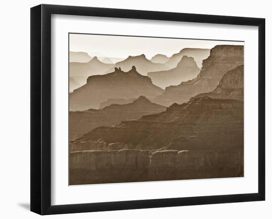 USA, Arizona, Grand Canyon National Park, Buttes and Haze on the South Rim-Ann Collins-Framed Photographic Print