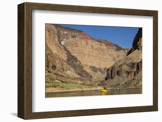 USA, Arizona, Grand Canyon National Park. Kayakers on Colorado River-Don Grall-Framed Photographic Print