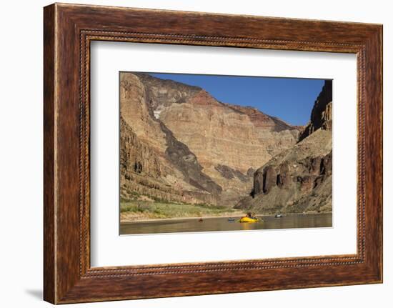 USA, Arizona, Grand Canyon National Park. Kayakers on Colorado River-Don Grall-Framed Photographic Print