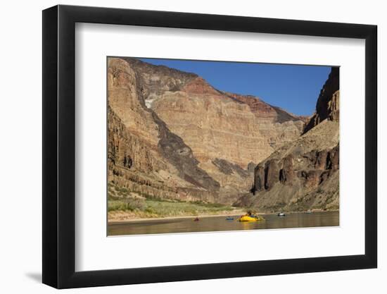 USA, Arizona, Grand Canyon National Park. Kayakers on Colorado River-Don Grall-Framed Photographic Print
