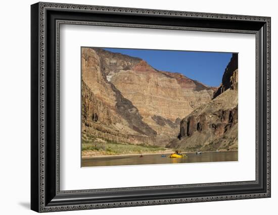 USA, Arizona, Grand Canyon National Park. Kayakers on Colorado River-Don Grall-Framed Photographic Print