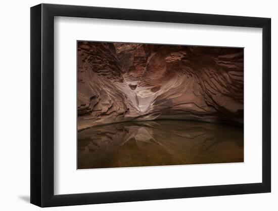 USA, Arizona, Grand Canyon NP. Sandstone Reflected in Pool-Don Grall-Framed Photographic Print