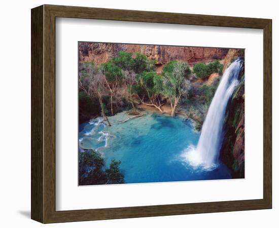 USA, Arizona, Havasupai Reservation. Havasu Falls in the Grand Canyon-Jaynes Gallery-Framed Photographic Print