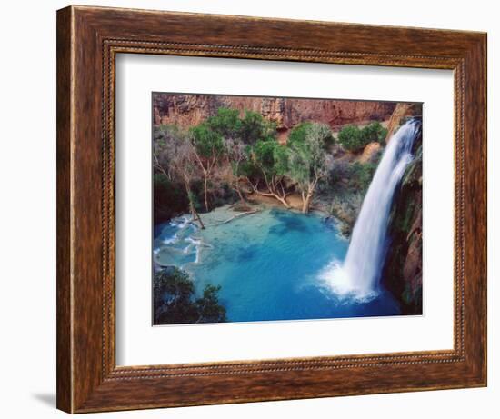 USA, Arizona, Havasupai Reservation. Havasu Falls in the Grand Canyon-Jaynes Gallery-Framed Photographic Print