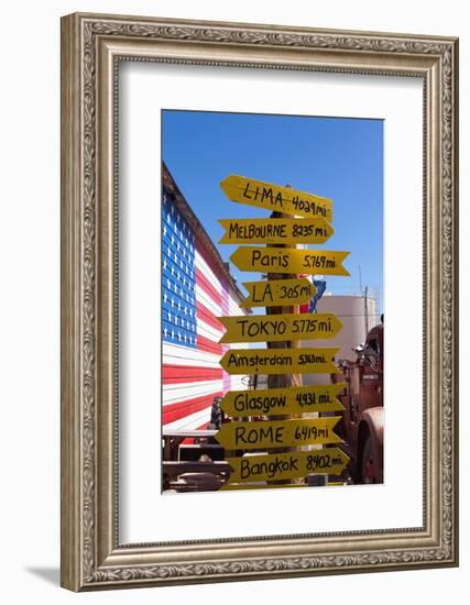 USA, Arizona, Historical Route 66, Seligman, Signpost-Catharina Lux-Framed Photographic Print