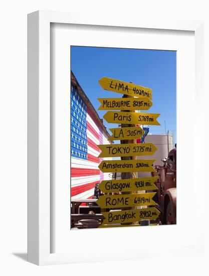 USA, Arizona, Historical Route 66, Seligman, Signpost-Catharina Lux-Framed Photographic Print