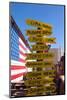 USA, Arizona, Historical Route 66, Seligman, Signpost-Catharina Lux-Mounted Photographic Print