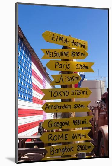 USA, Arizona, Historical Route 66, Seligman, Signpost-Catharina Lux-Mounted Photographic Print