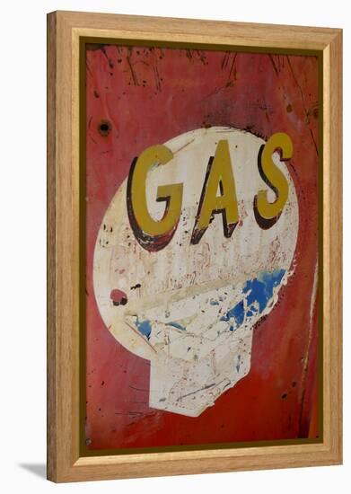 USA, Arizona, Jerome, brightly painted antique gas sign-Kevin Oke-Framed Premier Image Canvas