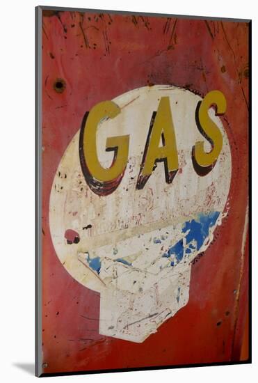 USA, Arizona, Jerome, brightly painted antique gas sign-Kevin Oke-Mounted Photographic Print