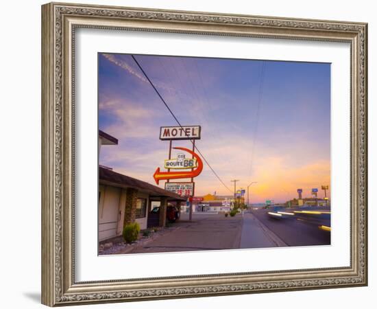 USA, Arizona, Kingman, Route 66, Route 66 Motel-Alan Copson-Framed Photographic Print