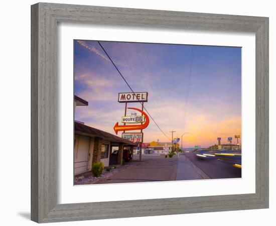 USA, Arizona, Kingman, Route 66, Route 66 Motel-Alan Copson-Framed Photographic Print