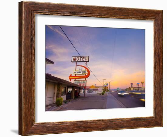 USA, Arizona, Kingman, Route 66, Route 66 Motel-Alan Copson-Framed Photographic Print