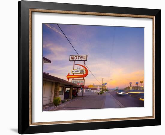 USA, Arizona, Kingman, Route 66, Route 66 Motel-Alan Copson-Framed Photographic Print