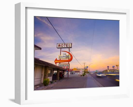 USA, Arizona, Kingman, Route 66, Route 66 Motel-Alan Copson-Framed Photographic Print