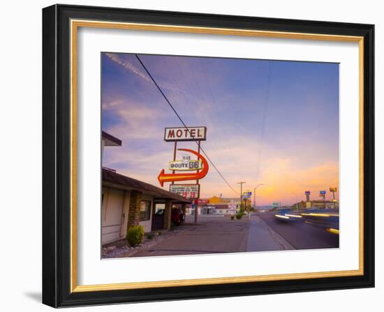 USA, Arizona, Kingman, Route 66, Route 66 Motel-Alan Copson-Framed Photographic Print