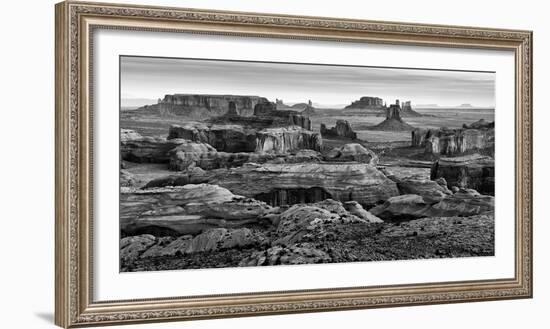 USA, Arizona, Monument Valley. Panoramic View from Hunt's Mesa at Dawn-Ann Collins-Framed Photographic Print