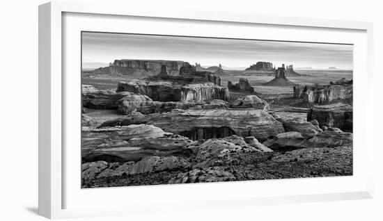 USA, Arizona, Monument Valley. Panoramic View from Hunt's Mesa at Dawn-Ann Collins-Framed Photographic Print