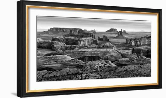 USA, Arizona, Monument Valley. Panoramic View from Hunt's Mesa at Dawn-Ann Collins-Framed Photographic Print