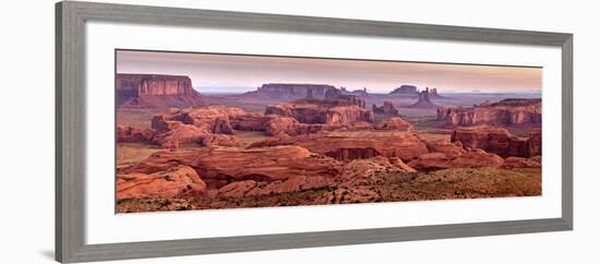 USA, Arizona, Monument Valley. Panoramic View from Hunt's Mesa at Dawn-Ann Collins-Framed Photographic Print