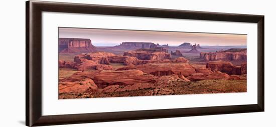 USA, Arizona, Monument Valley. Panoramic View from Hunt's Mesa at Dawn-Ann Collins-Framed Photographic Print