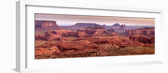 USA, Arizona, Monument Valley. Panoramic View from Hunt's Mesa at Dawn-Ann Collins-Framed Photographic Print